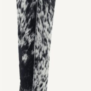 LIBERTY Black Over the Knee Boots - Black and White